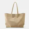2026 Nova Bolsa Tote de Ombro Casual para Trabalho de Couro de Fibra de Vaca Retro de Grande Capacidade Outono e Inverno para Mulheres