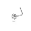 Piercing de Nariz Henson de Aço Inoxidável 3mm Coração Estrela de Cinco Pontas Quadrado Triângulo Redondo Zircônia Piercing de Nariz Joias de Piercing Europeias e Americanas