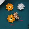 Aleación electroforesis alta retención de color soporte individual para colgar flor de margarita horquilla hecha a mano paso accesorios para horquilla corazón de flor