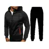 Nuevo suéter casual para hombre con cremallera y capucha, abrigo tipo suéter, cárdigan de punto para hombre, traje