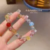 Pulsera de Cuentas de Cristal de Ágata Zircón Cruzada Estilo Chino Nuevo Hilo de Mano Pulsera de Sensación Nicho de Alta Gama Joyería de Mano Versátil de Moda