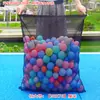 Bolsa de Almacenamiento para Juguetes de Niños Bolsa para Guardar Bloques de Baño Tarjetas Bolsa de Dios Cierre de Cordón Pelotas Oceánicas Bolsa de Malla Grande Bolsa de Playa