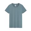 Nueva Camiseta de Verano para Hombre Algodón Peinado de Altura Cuello Redondo Suéter Personalizado Manga Corta Amigable con la Piel Transpirable Sencillo Color Sólido Manga Media