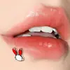 Uña de labio con diente interno de acero inoxidable de conejo, gota de aceite para uñas, caricatura simple, uña de cartílago del oído 1.2 nueva joyería de perforación corporal humana al por mayor