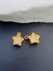 Pingente Casual Banhado a Ouro Estrela de Cinco Pontas com Zircônia de 10mm Pingente DIY Colar Pulseira Brincos Brincos e Outros Acessórios de Joia