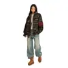 Chamarra con capucha camuflajeada estilo American high street para hombre y mujer, marca trendy vintage 2025 primavera/otoño, chamarra casual holgada con cierre