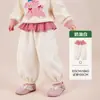 Roupas de Inverno para Meninas Calças Jogger Estilosas com Forro de Fleece para Bebês 3-5 Anos Calças de Moletom para Bebês Roupa Exterior Simples Calças Compridas Outono Inverno