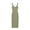 Ropa de Mujer al por Mayor Transfronteriza Estilo Europeo y Americano 2026 Verano Nuevo Sexy Temperamento Elástico Ceñido Vestido Midi