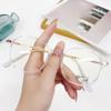 Armazón de Gafas Lisas Estilo Nuevo 2026, Armazón Grande, Gafas Sin Graduación, Luz Antiazul, Se Pueden Colocar Lentes Graduados, Mismo Estilo que las Celebridades de Internet