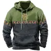 Sudadera con Capucha Estilo Étnico Retro de Moda Sol Pequeño Impresión 3D Otoño Diario Casual Pulóver de Moda para Hombre
