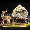 Led Forma Luminosa Grande Alce Veado de Natal Puxa Carrinho Parque Jardim Exterior À Prova de Chuva Show de Luzes Luzes Decorativas