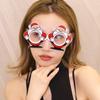 Gafas Divertidas Navideñas Novedosas, Gafas para Fiesta Navideña, Gafas de Sol con Adorno de Árbol de Navidad y Cuernos de Reno para Fotos