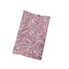 Servilleta de Algodón Estampada con Tintes Naturales y Estampado de Hojas, Servilleta Cuadrada para Decoración de Mesa, Tela para Posavasos