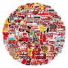 100 pegatinas de grafiti de héroes bomberos, pegatinas decorativas para monopatín, equipaje, taza de agua, pegatinas creativas impermeables para diario