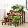 Soporte de Flores para Balcón de Madera Maciza Anticorrosivo para Exteriores, Estante de Almacenamiento de Jardín de Múltiples Niveles, Soporte de Flores para Suculentas de Pie, Interior de Varias Capas