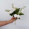 Pequeño Ramo de Crisantemos de Bola, Flores Artificiales para Decoración, Flores Falsas, Arreglos Florales Artificiales, Pequeños Crisantemos Silvestres, Ramos de Flores al por Mayor