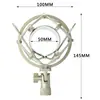 Microfone Condensador F1 para Gravação de Transmissão ao Vivo Suporte de Choque Metálico Absorvedor de Choque de Diafragma Grande Suporte de Choque