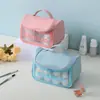 Bolsa de Higiene Pessoal Transparente à Prova d'Água Ins Bolsa Satchel de PU Bolsa de Cosméticos Multifuncional Bolsa Satchel de Grande Capacidade à Prova d'Água Bolsa de Cosméticos