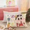 Funda de almohada de terciopelo ártico linda de invierno de Crayon Shin-Chan para niños, forrada de forro polar, 30x50 cm, funda individual para almohada, dormitorio de estudiante