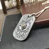Nova Corrente s925 Marca Militar Tendência Versátil Pingente de Prata Esterlina Masculino Hip-hop Rua Europeia e Americana Leão Luz de Luxo Nicho