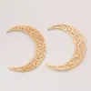 Accesorios para Joyería DIY Aleación Retro Forma de Luna Creciente Hueca Colgante de Luna 37x30mm Múltiples Colores Disponibles