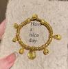 Pulsera Vintage de Dinero de los Cinco Emperadores Entrelazada Pulsera de Moda con Nuevo Colgante Chino de Calabaza Dorada Pulsera de Lujo Ligero de Alta Gama