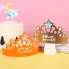 Chapéu de Aniversário Atacado Estilo Celebridade da Internet Coroa Transfronteiriço Crianças Adulto Embalagem Independente Festa Festival Chapéu de Aniversário Estampado