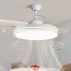 Luz de ventilador de techo con luz LED invisible para uso doméstico en sala de estar, comedor, dormitorio, lámpara de araña ventilador eléctrico