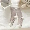 Calcetines Cuatro Estaciones Rayados para Mujer estilo Coreano ins Serie de Colores Helado Modernos Versátiles de Media Pantorrilla Calcetines para Mujer Puño Holgado