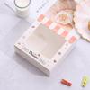 Caixa Quadrada de Papelão Branco Espesso para Embalagem de Tarte de Ovo com 4 Cavidades Impressão Colorida Caixa para Biscoito Crocante de Gema de Ovo Sobremesa com Janela Transparente