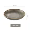Soporte para cucharas viejas de arcilla coloreada japonesa plato para condimentos de cerámica gruesa cocida en horno plato para salsa de soja y vinagre casero plato pequeño de restaurante vajilla de cerámica
