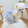 PETCIRCLE Ropa para Mascotas para Perros Pequeños y Cachorros, Lindo Vestido Esponjoso de Otoño e Invierno para Mascotas, Vestido de Princesa de Nieve
