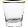 Copo de Vidro Resistente ao Calor com Padrão Olho de Martelo de Phnom Penh para Micro-ondas, Copo de Água Doméstico Criativo, Copo para Bebidas Frias, Coquetéis, Sobremesas, Chá