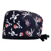 Gorro Quirúrgico Estampado de Algodón Ajustable Bolsa para Cabello Largo de Mujer Gorro Dentista Clínica Dental Gorro Esmerilado Comercio Exterior para Hombres