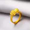 Pulseira Pixiu Europeia Banhada a Ouro 24K Cor Latão Banho de Ouro Banho de Ouro Imitação Pulseira Dupla Pixiu Joias de Moda Feminina