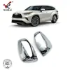 Adecuado para Toyota Highlander 21-22 Cubierta de Espejo Retrovisor Modificada, Marco Anticolisión Especial Electroplateado para Reflector de Reversa