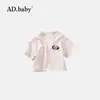 2025 Moda Infantil Verão Moda Infantil Top Estampado Reativo Coreano Camiseta de Manga Curta para Meninas Camiseta Básica de Verão para Meninos