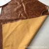 Delantal de cuero monocromático de 100 cm con forro polar de venta caliente en stock pu impermeable y a prueba de aceite 5 yuanes moda delantal de protección laboral al por mayor