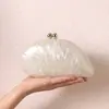 Moda Otoño 2026 Nuevo Bolso de Mano Rígido de Acrílico para Mujer, Clutch, Bolso de Noche con Cadena de Hueso de Serpiente, Bolso de Hombro Cruzado para Teléfono Móvil para Mujer