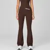 European and American Style Nude Micro-Flared Cross High-Waisted Wide-Leg Flared Pants for Women, Sports Tight-Fitting Butt-Lifting Yoga Fitness Quick-Dry Long Pants