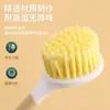 Cepillo Lavaplatos con Mango de Madera Imitación Hogar Cocina Lavado de Ollas Lavado de Platos Cepillo para Lavar Platos Aceitosos Antiadherentes Cepillo de Limpieza con Mango Largo Cepillo para Eliminar Manchas de Grasa