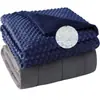 Manta de Gravedad Engrosada de Invierno Amazon Transfronteriza Manta de Gravedad de Terciopelo de Frijol Manta Cálida de Color Sólido Manta para Sueño Profundo Manta para Aire Acondicionado