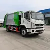 Caminhão compactador de lixo de 14 metros cúbicos com carroceria totalmente fechada e à prova de vazamentos, projetado para a coleta e transporte de resíduos sólidos urbanos em cidades e vilarejos