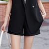 Qigumang Terno Casual Terno Feminino Moda Verão Tamanho Grande Solto Fino Profissional Manga Curta Terno Shorts Conjunto de Duas Peças