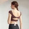 Nova lulu cruz beleza de volta roupas de ioga roupa interior Nylon lycra à prova de choque push up sports vest sutiã de fitness