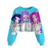 Moda Kpop Cazador de Demonios Niños Sudadera con Capucha de Caja de Superman Sudaderas Cortas Ropa Suave de Invierno para Niños Dibujos Animados Con