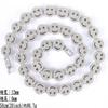 Collar de aleación con cara sonriente Hip-Hop Europeo y Americano 12 mm Cadena Cubana Full Diamond Cordón Pulsera Estilo Punk Personalizada Unisex