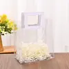 Bolsas Tote Transparentes de PVC Prontas, Estilo de Luxo, Sacolas para Lembrancinhas de Casamento, Sacolas Plásticas de Embalagem, Personalizáveis