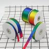 Cinta arcoíris al por mayor de fábrica, cinta de poliéster colorida de alta densidad con degradado, material DIY, cinta para embalaje de repostería