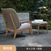 Juego de Sofá y Mesa de Centro para Exteriores, Silla de Mimbre de Mimbre para Jardín de Patio de Villa, Muebles de Mimbre Impermeables y a Prueba de Sol para Balcón al Aire Libre